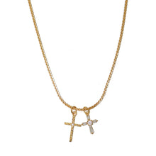 Load image into Gallery viewer, Double cross necklace
