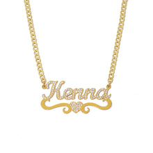 Load image into Gallery viewer, Customized Classic 80&#39;s style cursive font name necklace
