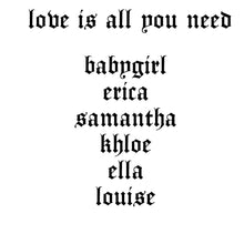 Load image into Gallery viewer, Customized Goth font name necklace