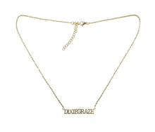 Load image into Gallery viewer, Customized English BLOCK letter font name necklace