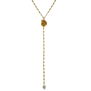 Shell lariat necklace