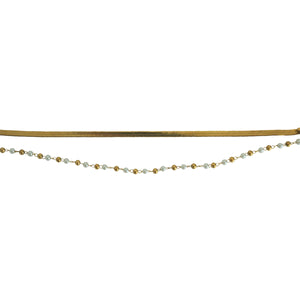 Pearl chain anklet set of 2