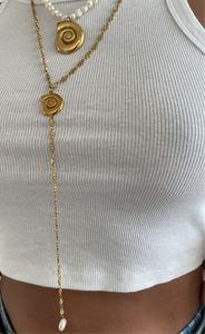 Shell lariat necklace