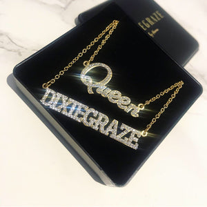 CZ Customized name necklace