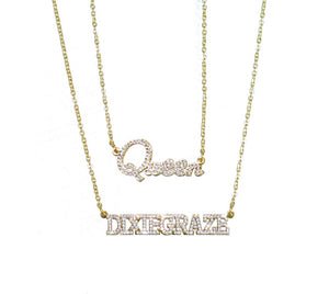 CZ Customized name necklace