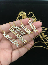 Load image into Gallery viewer, CZ Customized name necklace
