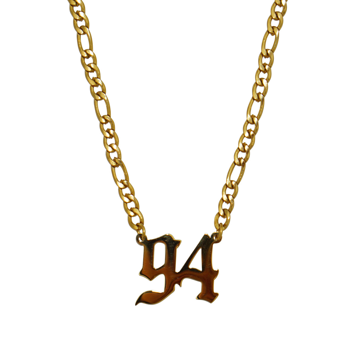 Birth Year necklace. Choose your number. Gold plated necklace Dixiegraze