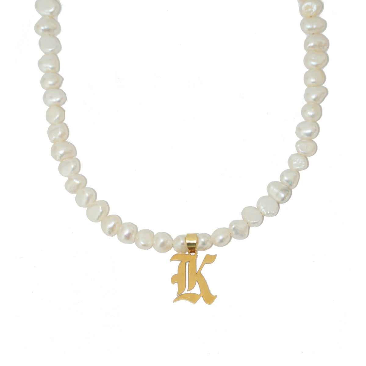Initial pearl necklace