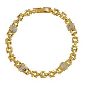 Delilah cz link bracelet