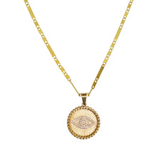 Load image into Gallery viewer, Framed evil eye necklace

