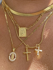 Mini CZ Virgin Mary necklace