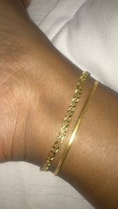 Herringbone chain anklet