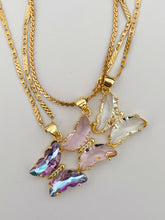 Load image into Gallery viewer, Glass butterfly necklace
