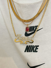 Load image into Gallery viewer, Customized Classic 80&#39;s style cursive font name necklace
