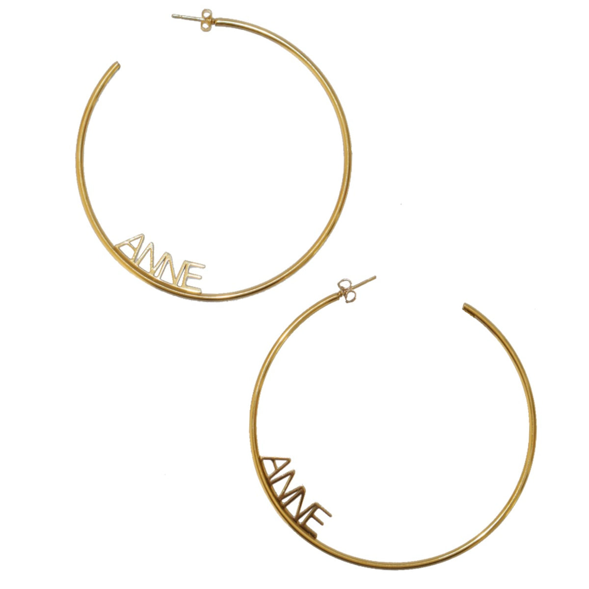 Customized name hoops