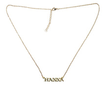 Load image into Gallery viewer, Customized Old English BLOCK letter name necklace
