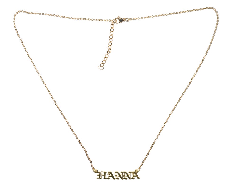Customized Old English BLOCK letter name necklace