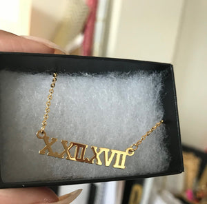 Customized English BLOCK letter font name necklace