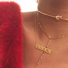 Load image into Gallery viewer, Customized Old English BLOCK letter name necklace
