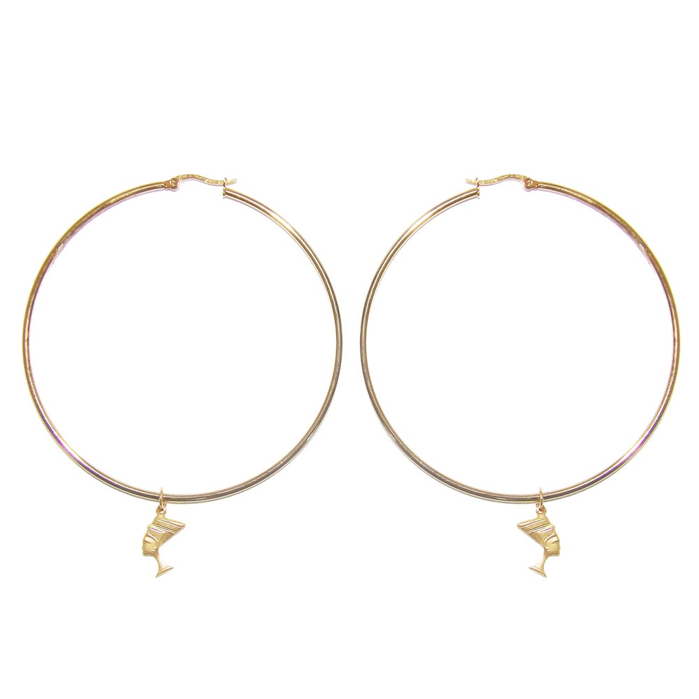 Queen Nefertiti Hoops