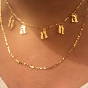 Customized Goth font choker set